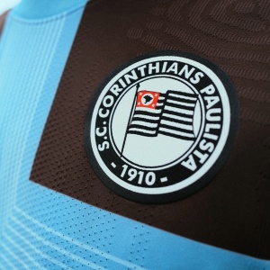 Camisa do Corinthians de 2020 - Terceiro uniforme do Corinthians detalhe peito
