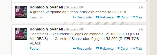 Ronaldo Giovaneli Twitter