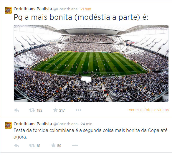 Twitter da Arena Corinthians