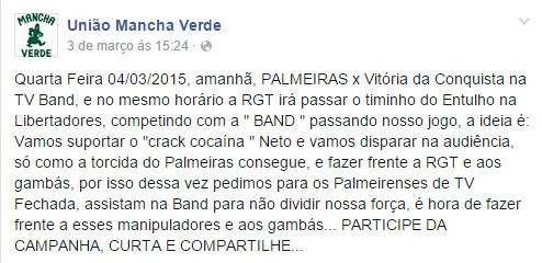 Campanha Palmeiras - Jogo da band