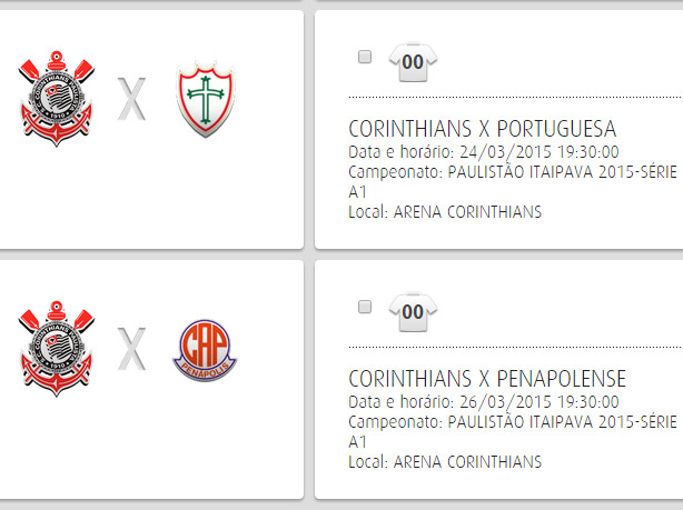 Jogos do Corinthians no Campeonato Paulista