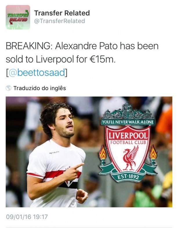 Saiba o porque Pato para o Liverpool parece ser furada!