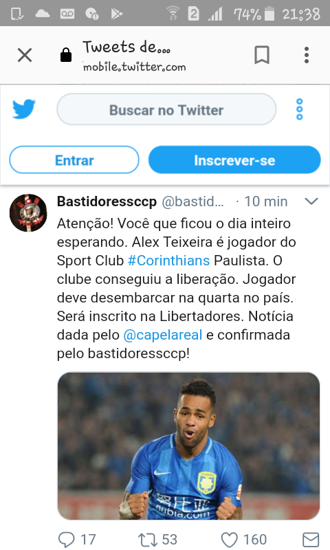 Confirmado? Alex Teixeira  do Corinthians!