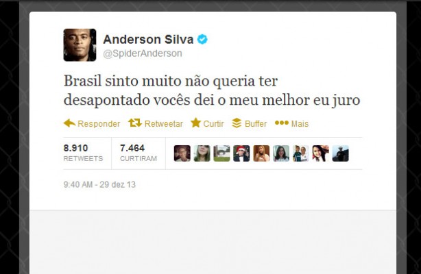 Anderson Silva no Twitter