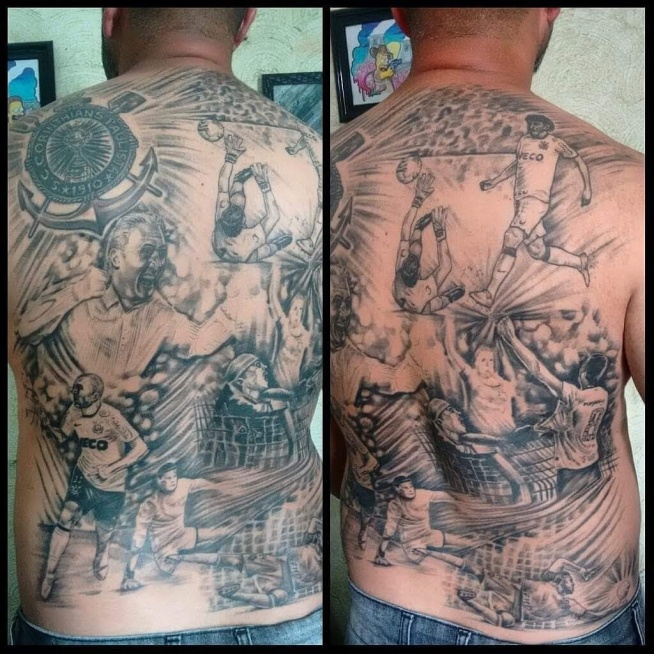 Tatuagem do Corinthians do Edinho
