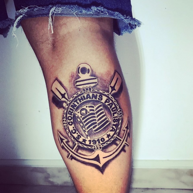 Tatuagem do Corinthians do Romario Borges