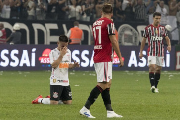 Ramiro emocionado com o t�tulo de Campe�o Paulista 2019