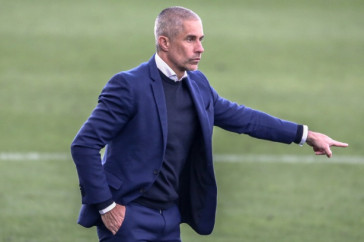 T�cnico Sylvinho em partida contra o Flamengo, pelo Brasileir�o, na Neo Qu�mica Arena