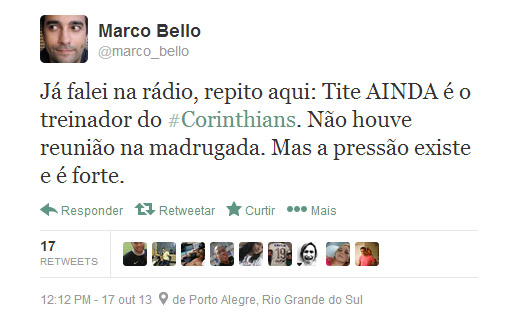 Marco Bello desmente jornalista da Globo