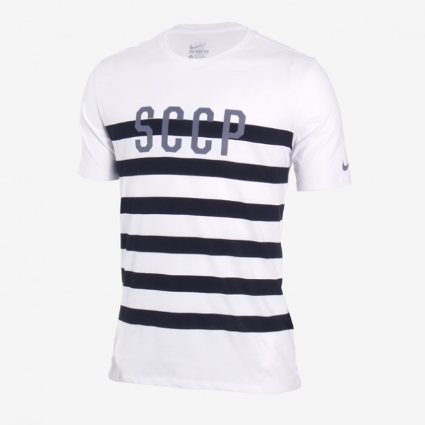 Camisa Nike Corinthians SCCP branca com listras