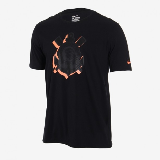 Camisa Nike Corinthians Escudo preto e laranja