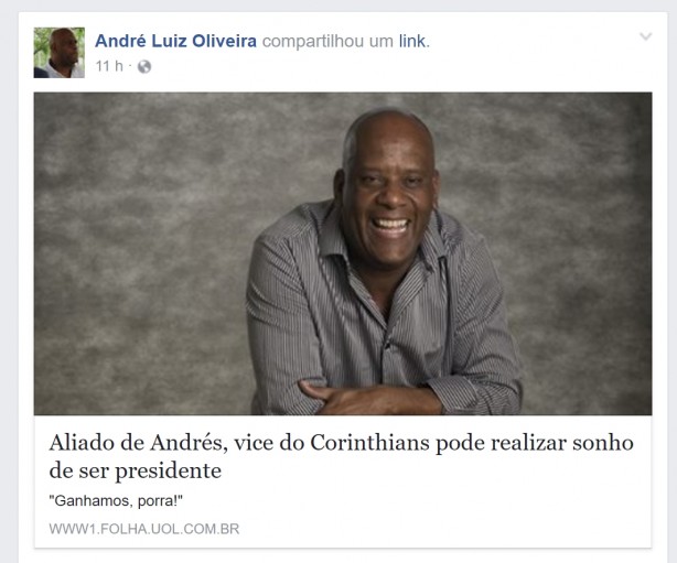Andr Luiz, vice-presidente do Corinthians