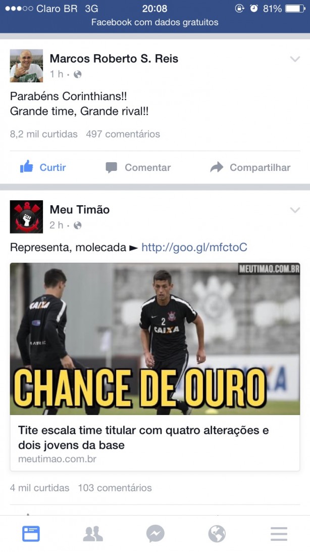 Parab�ns CORINTHIANS. Sem Rivalidade.