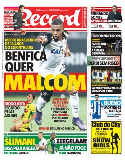 Benfica quer Malcon!