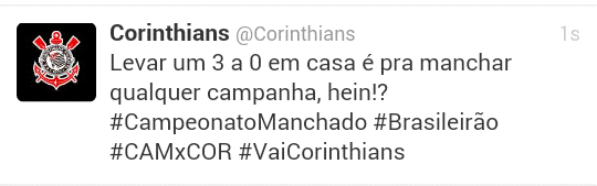 Campeonato manchado? O @Corinthians explica kk
