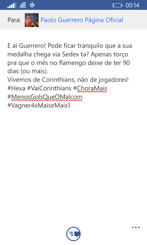 Recado dado!