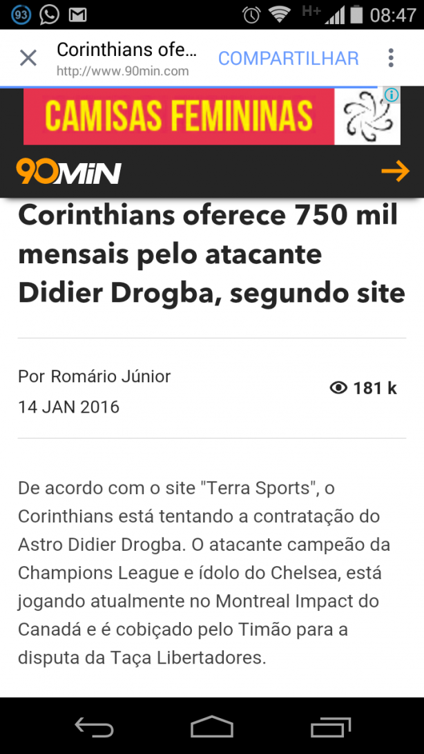Drogba no Corinthians?