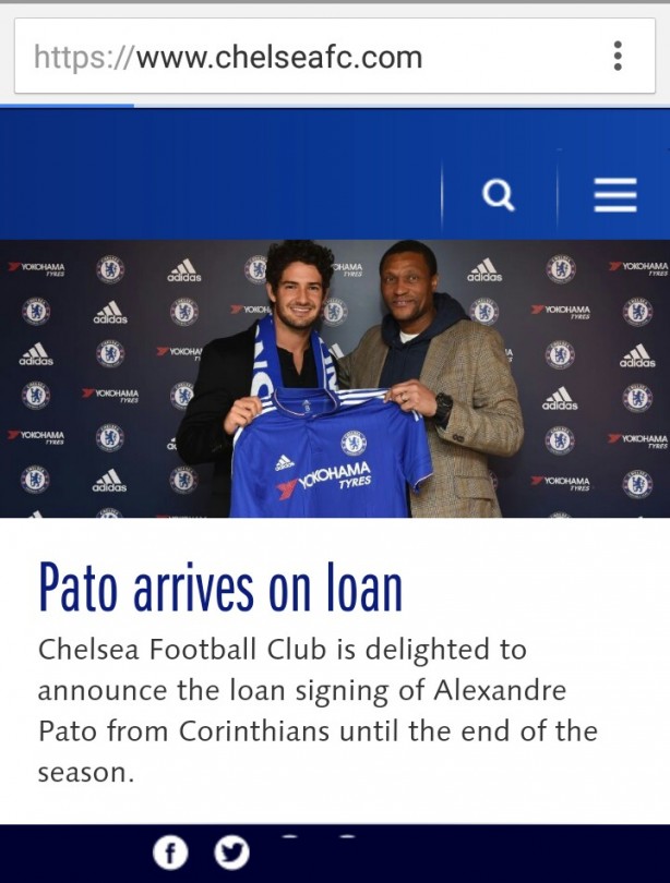 Oficialmente apresentado no Chelsea - Pato!