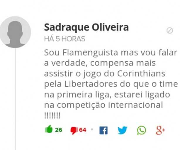 Corinthians e os fns incubado!