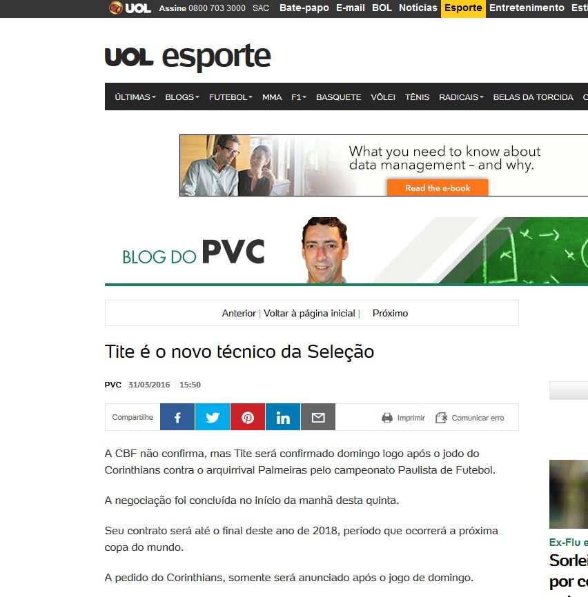 Espero que o PVC erre!
