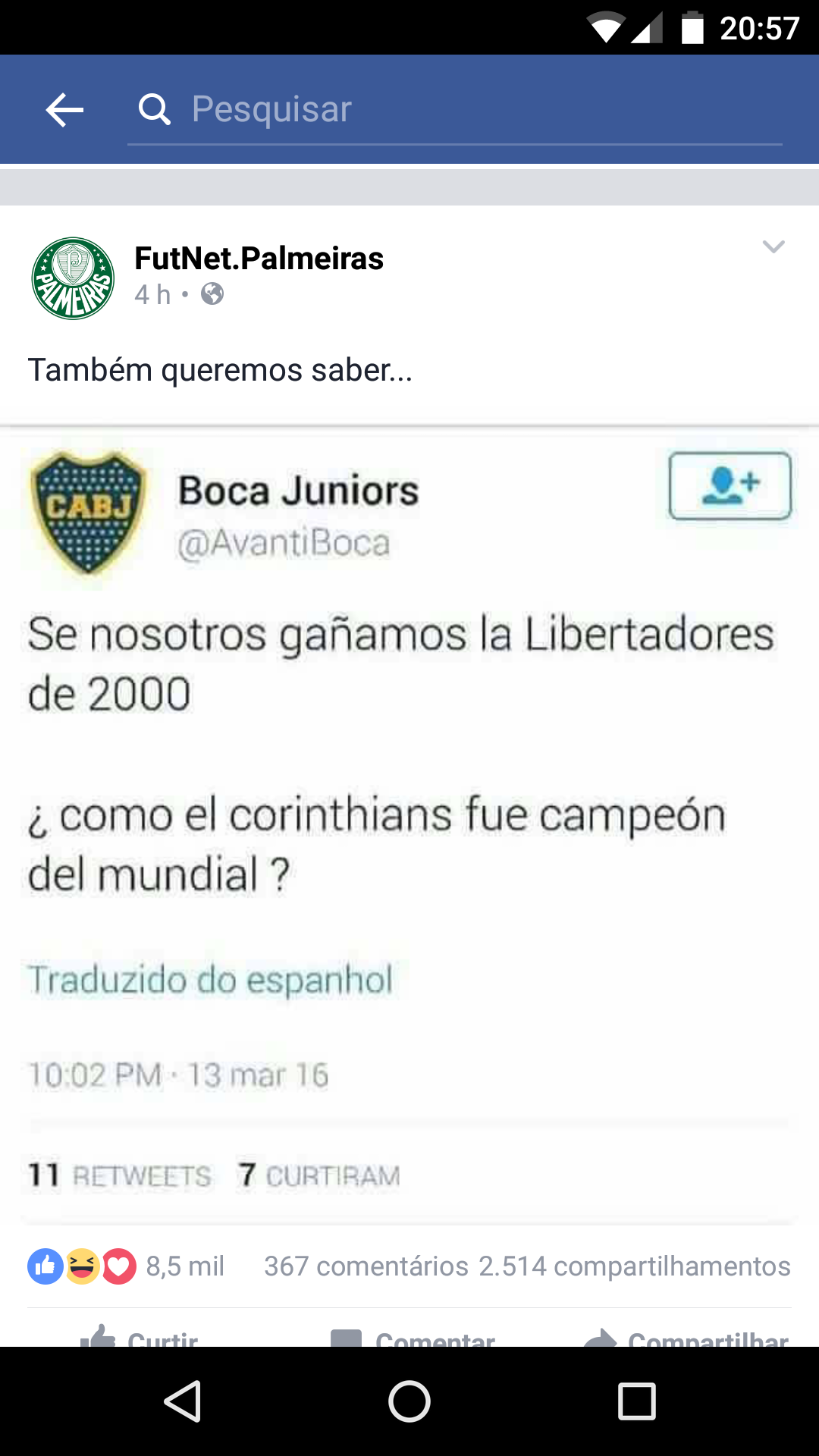 Como o Corinthians é campeão mundial sem ter a Libertadores?