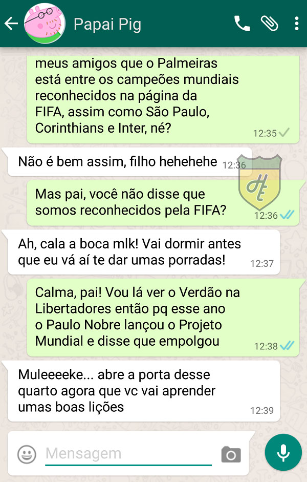 Pai, o Palmeiras tem mundial?