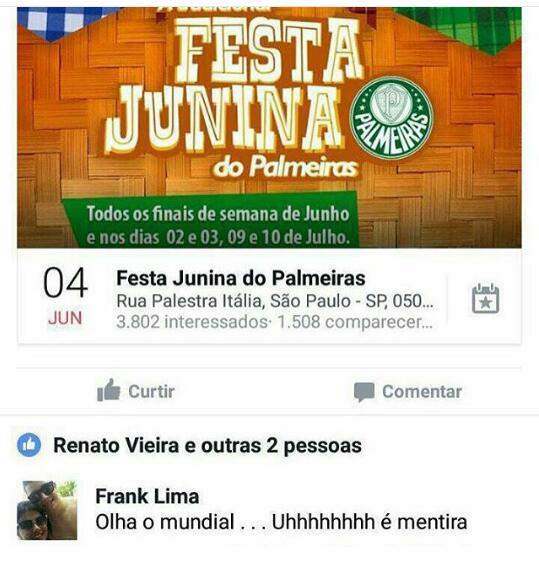 Festa junina + mundial parmera