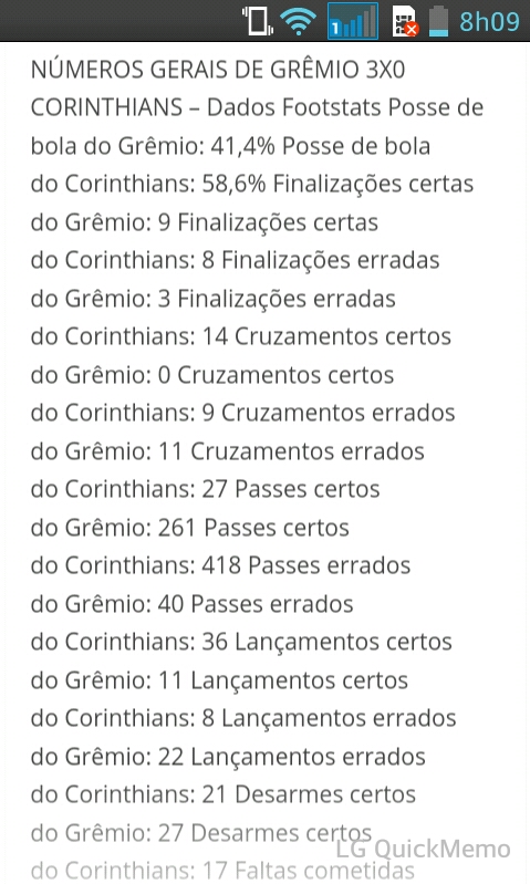 Numeros do jogo. Footstats
