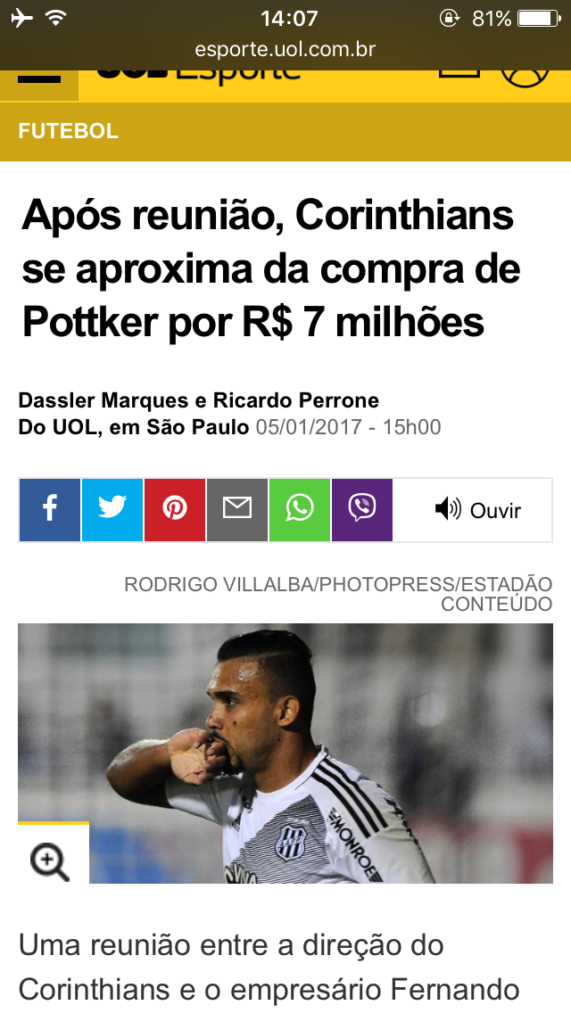 Corinthians acerta compra de Potker por 7 milhes.