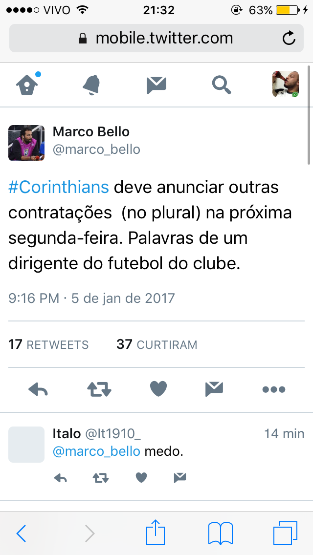 Corinthians deve anunciar reforos segunda feira!