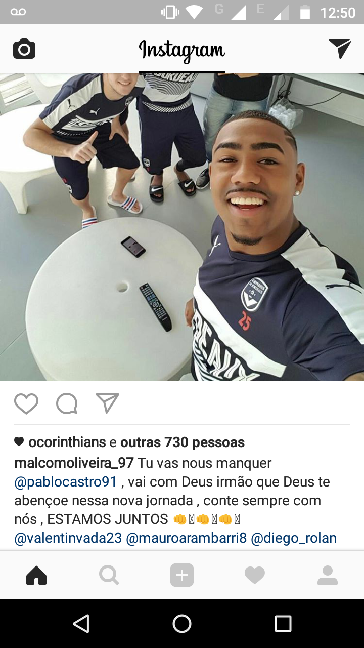 Olha o que o Malcom postou no Instagram.