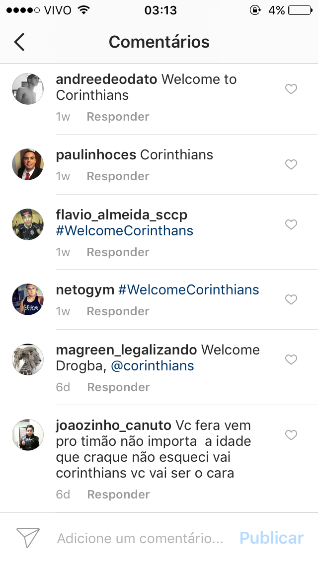 Apoio por Drogba