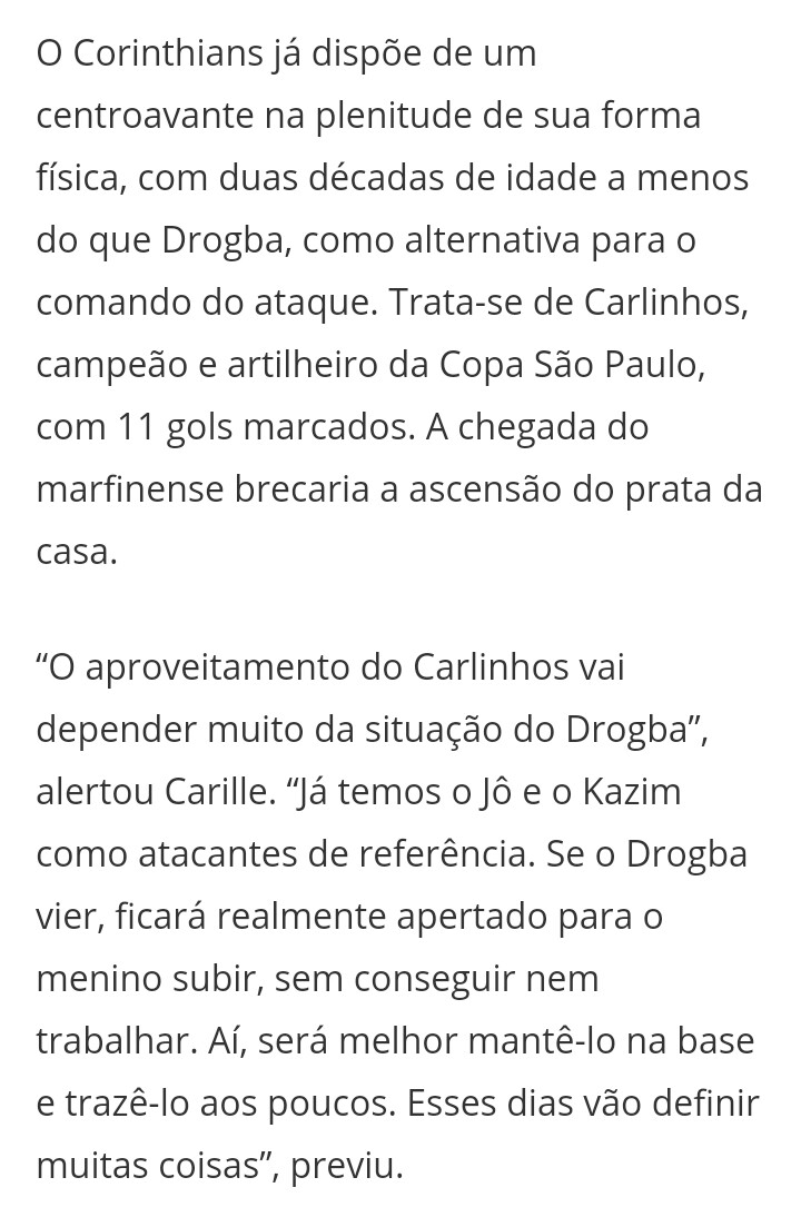 Drogba ou Carlinhos
