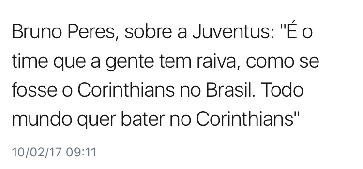 Isso s mostra a grandeza do Corinthians...