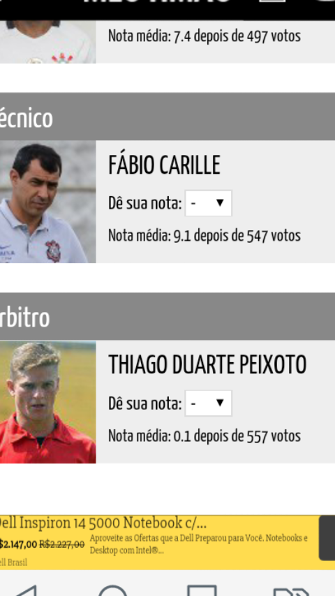 nota do arbitro lixo
