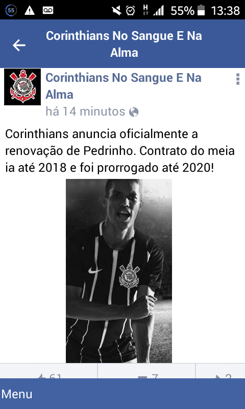 Agora e oficial! Corinthians renovou com o Pedrinho