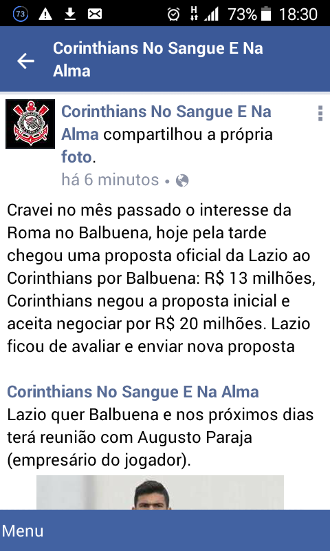 Corinthians quer 20 milhes de reais por Balbuena.