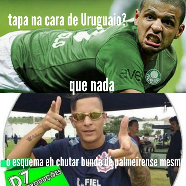 Chute na bunda de palmeirense