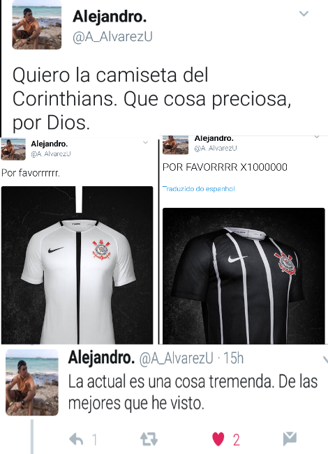 Colombiano pagando pau pra camisa do Corinthians :