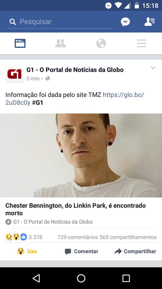 OFF - Chester vocalista do Linkin Park encontrado morto.