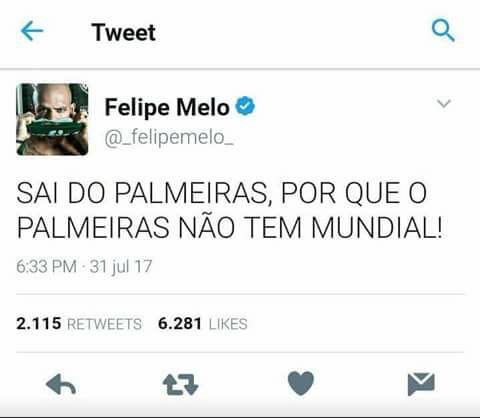 0 23 palmeiras nao tem mundial tatuagem Felipe Melo Sai Do Palmeiras Por Que O Palmeiras Nao Tem Mundial
