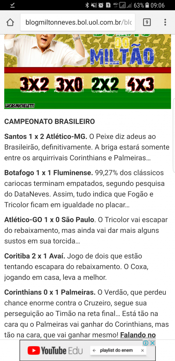 "Milton Neves" Tenho �DIO desse cara.