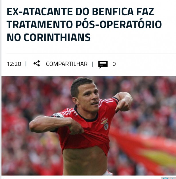 Lima ex Benfica - Tratamento no CT