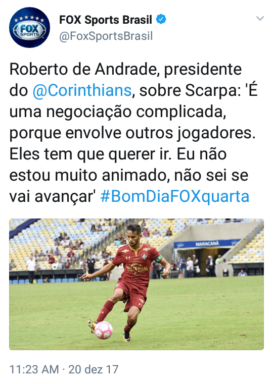 Roberto de Andrade sobre o Scarpa
