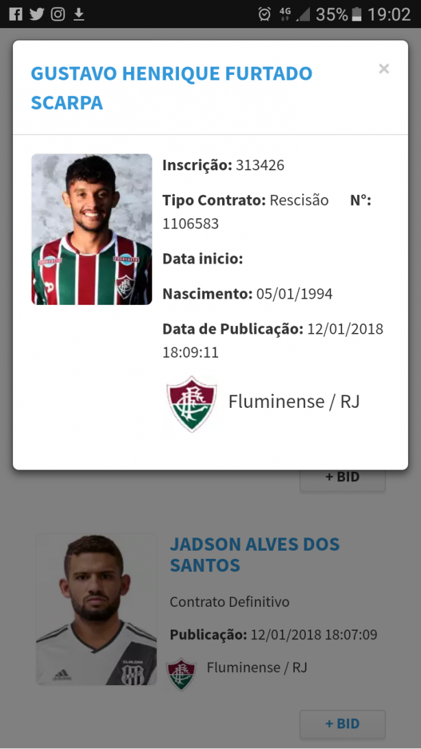Scarpa acaba de rescindir contrato com o Fluminense!