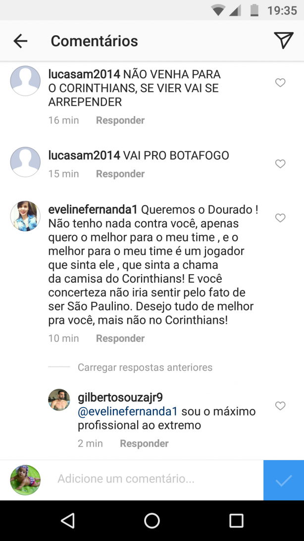 Infelizmente vamos de Gilberto mesmo!