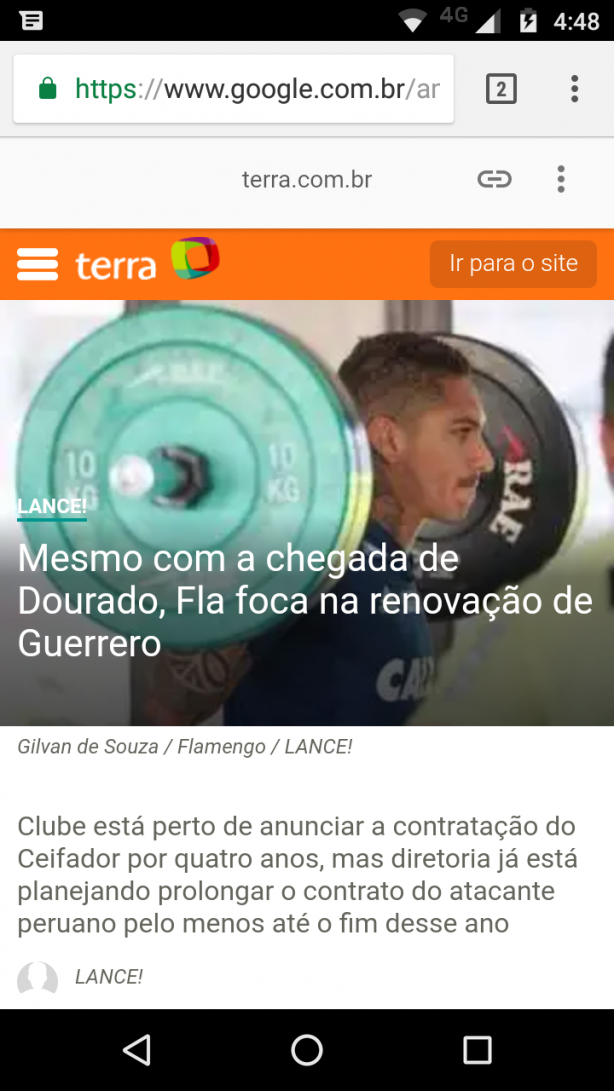 Flamengo quer renovar com Guerrero