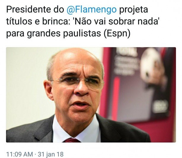Presidente do Flamengo tira onda ...