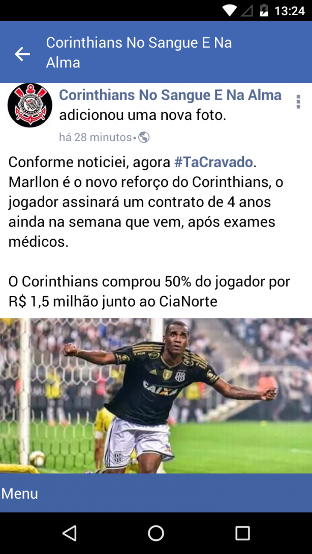 Marllon  o novo zagueiro do Corinthians