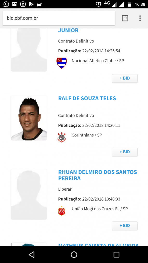 Ralf j� est� no Bid